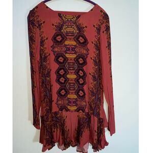 Free People Smooth‎ Talker Open Back Tunic Dress - Women's Size L